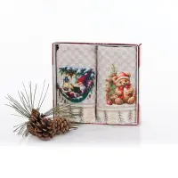 Set – 2 prosoape de baie imprimate – Cutie - 5372 - Set – 2 prosoape de baie imprimate – Cutie - 5372
