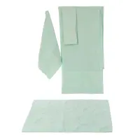 Set 4 prosoape cu motiv Flori - menta - Set 4 prosoape cu motiv Flori - menta