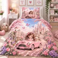 Set de lenjerie pentru copii – Pilotă și față de pernă – Prințesă - Set de lenjerie pentru copii – Pilotă și față de pernă – Prințesă