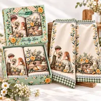 Set de prosoape imprimate 30×50 cm, în cutie cadou „Prima iubire” - 4256 | Set de prosoape imprimate 30×50 cm, în cutie cadou „Prima iubire” - 4256
