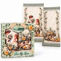 Set de prosoape imprimate 30×50 cm, în cutie cadou „Prima iubire” - 4255 | Set de prosoape imprimate 30×50 cm, în cutie cadou „Prima iubire” - 4255