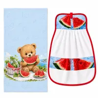 Set de prosoape „Passion Fruits” – Pepene verde – 30x50 cm – 5639 - 4152 | Set de prosoape „Passion Fruits” – Pepene verde – 30x50 cm – 5639 - 4152