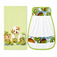 Set de prosoape „Passion Fruits” – Kiwi – 30x50 cm – 5640 - 4158 | Set de prosoape „Passion Fruits” – Kiwi – 30x50 cm – 5640 - 4158