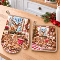 Set de mănușă și suport pentru vase fierbinți „Magie de Crăciun” - 4397 | Set de mănușă și suport pentru vase fierbinți „Magie de Crăciun” - 4397