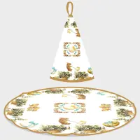 Prosop rotund din frotir cu motive de Paște - 5118 - Prosop rotund din frotir cu motive de Paște - 5118