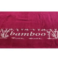 Prosop de plajă cu desen de bambus – Bordo - 1778 | Prosop de plajă cu desen de bambus – Bordo - 1778