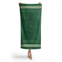Prosop de plaja cu motiv – verde de unt - Prosop de plaja cu motiv – verde de unt