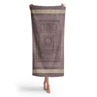 Prosop de plaja cu motiv – Mov cenuşă - Prosop de plaja cu motiv – Mov cenuşă