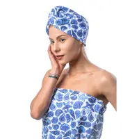 Set turban cu imprimat M1 - 1478 | Set turban cu imprimat M1 - 1478