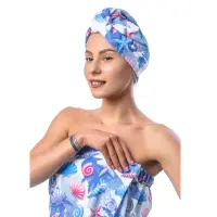 Set turban cu imprimat M2 - 1475 | Set turban cu imprimat M2 - 1475