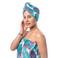 Set turban cu imprimat M3 - 1481 | Set turban cu imprimat M3 - 1481