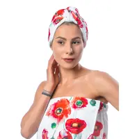 Set turban cu imprimat M4 - 1484 | Set turban cu imprimat M4 - 1484