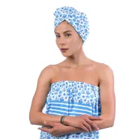 Set turban cu imprimat M9 - 1500 | Set turban cu imprimat M9 - 1500